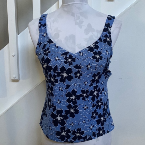 Jantzen Swim Jantzen Blue Floral Tankini Top Poshmark